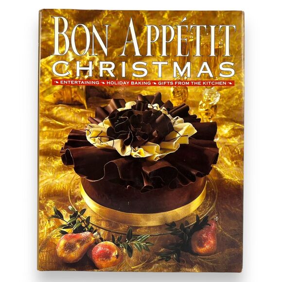 Bon Appetit Christmas: Party Entertaining Cookbook Book Hardcover w/ DJ *FLAWS* - Picture 2 of 16